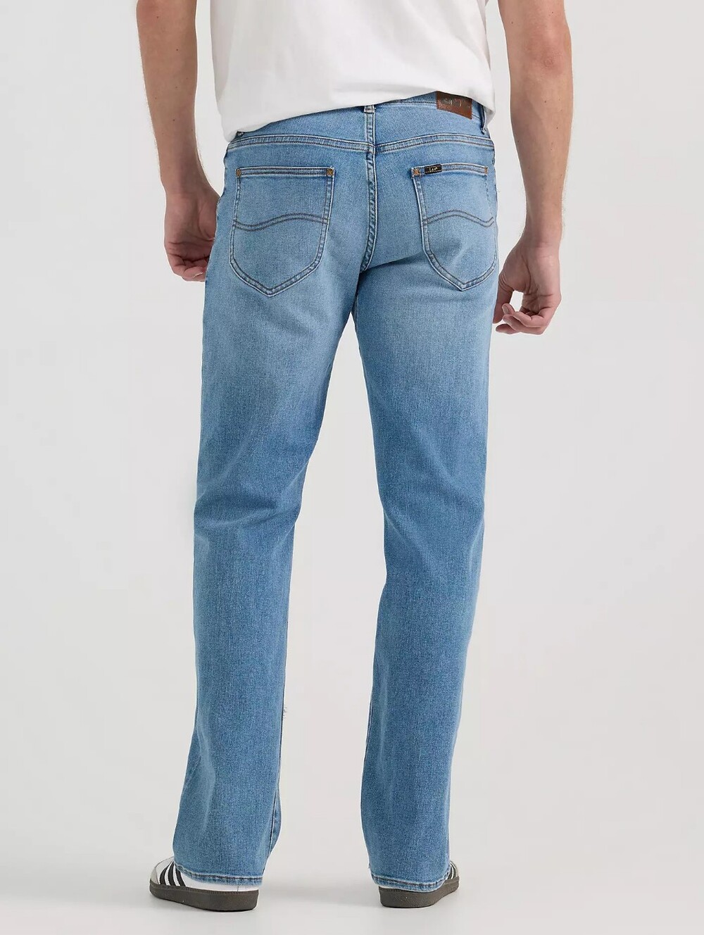 Lee Extreme Motion Regular Bootcut Stretch Blue Wash Denim Jeans Men's 36x36